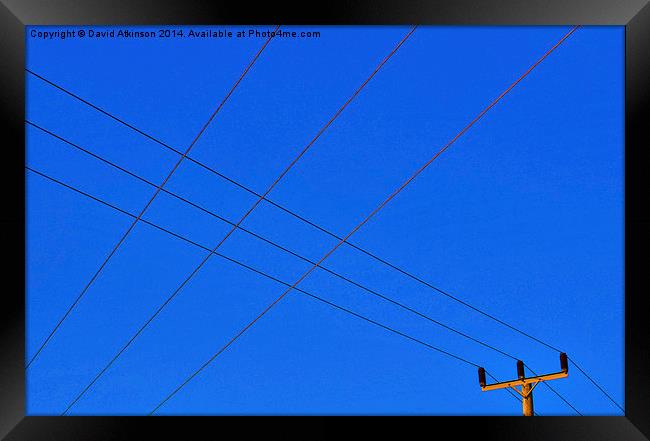 Wires crossed Framed Print by David Atkinson