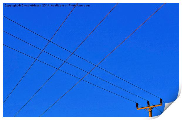 Wires crossed Print by David Atkinson