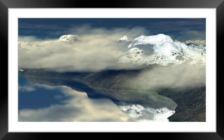 Mountain Clouds Framed Mounted Print by Hugh Fathers