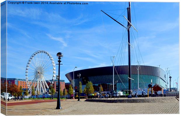 Echo Arena Liverpool, with its Ferris Wheel Canvas Print by Frank Irwin