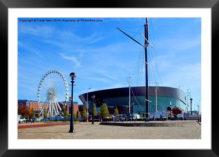 Echo Arena Liverpool, with its Ferris Wheel Framed Mounted Print by Frank Irwin
