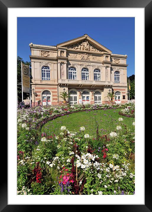 Theater building Baden-Baden Germany Framed Mounted Print by Matthias Hauser
