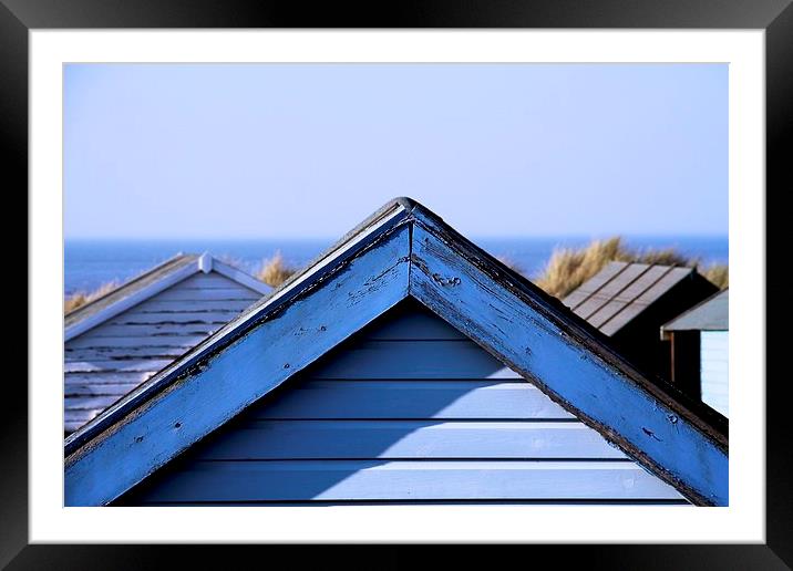 Beach huts at Old Hunstanton Framed Mounted Print by Helen Cooke