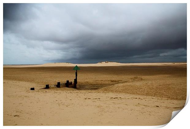 Wells beach Print by Helen Cooke