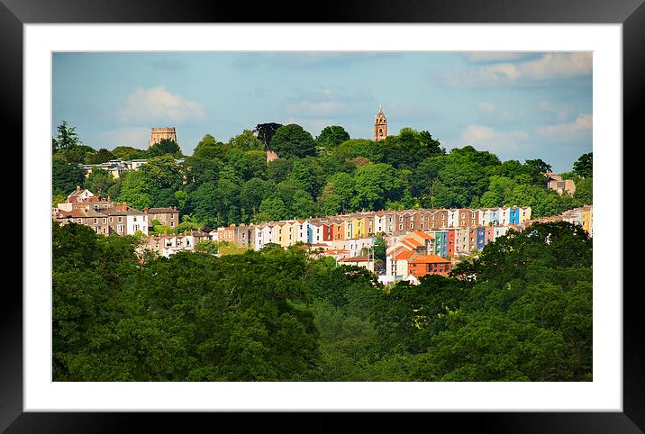 Bristol Cityscape, England Framed Mounted Print by Bernd Tschakert