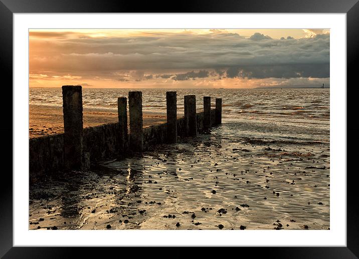 Last Light On Fleetwood Beach Framed Mounted Print by Gary Kenyon