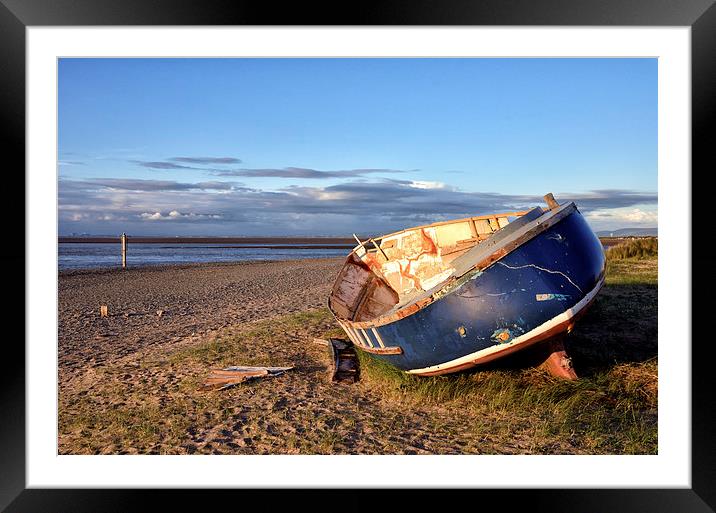 Boat On The Beach Fleetwood Framed Mounted Print by Gary Kenyon