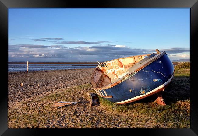 Boat On The Beach Fleetwood Framed Print by Gary Kenyon