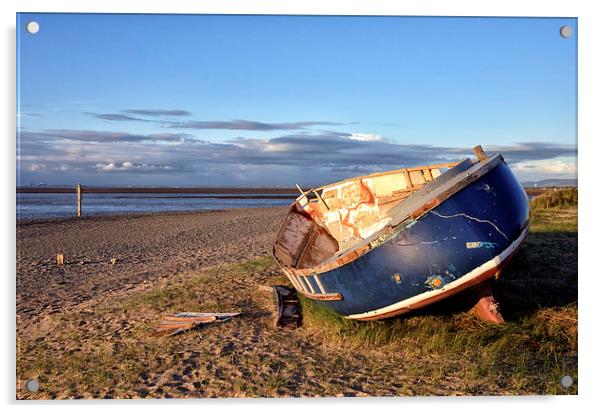 Boat On The Beach Fleetwood Acrylic by Gary Kenyon