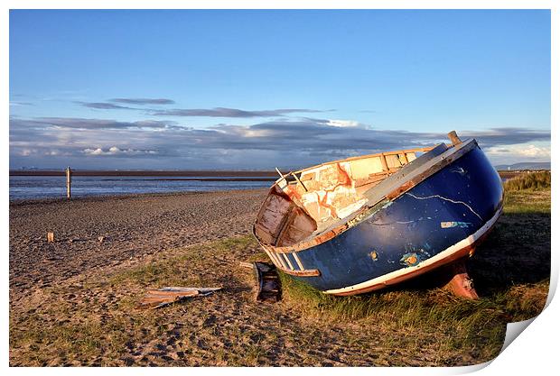 Boat On The Beach Fleetwood Print by Gary Kenyon
