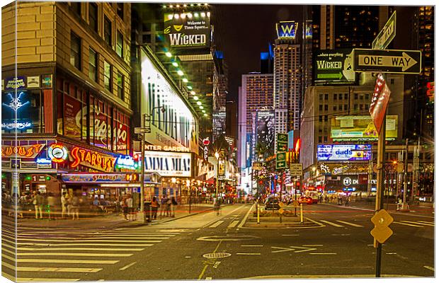 Broadway to Times Square Canvas Print by Pete Lawless