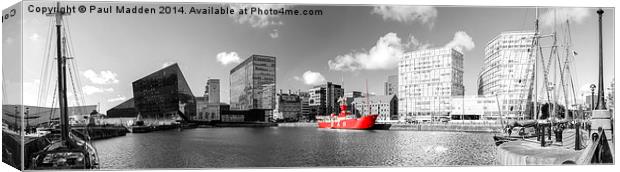Little red boat panoramic Canvas Print by Paul Madden