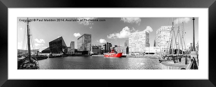 Little red boat panoramic Framed Mounted Print by Paul Madden