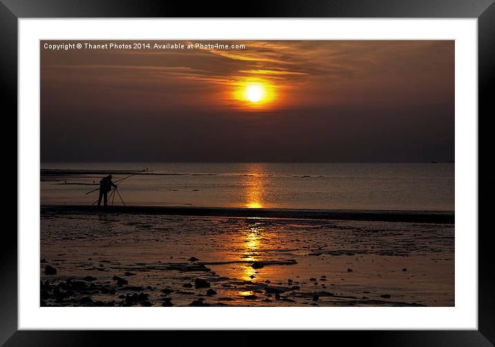 Fisherman at sunset Framed Mounted Print by Thanet Photos