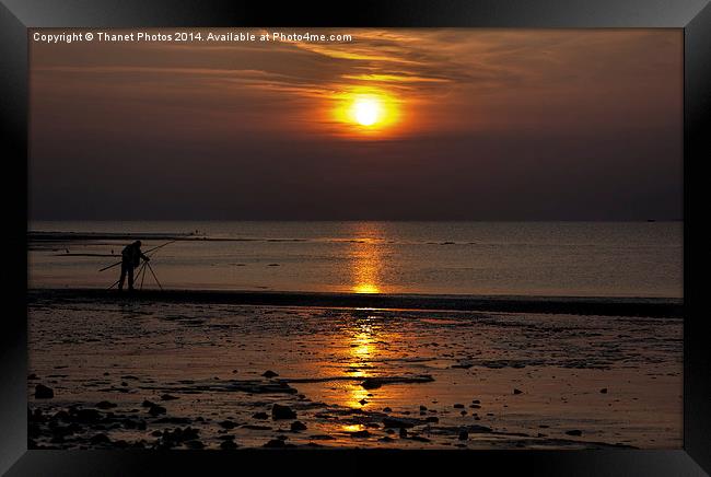 Fisherman at sunset Framed Print by Thanet Photos
