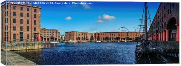 Albert Dock Panoramic Canvas Print by Paul Madden