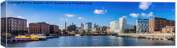 Salthouse Dock Panoramic Canvas Print by Paul Madden