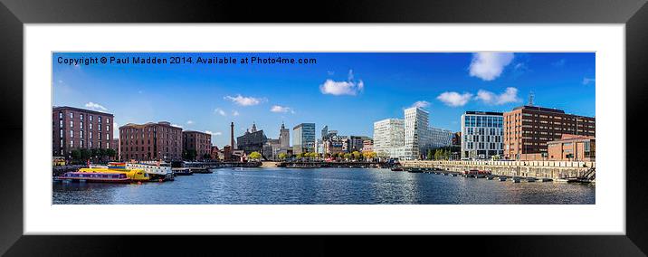 Salthouse Dock Panoramic Framed Mounted Print by Paul Madden