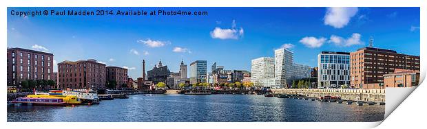 Salthouse Dock Panoramic Print by Paul Madden