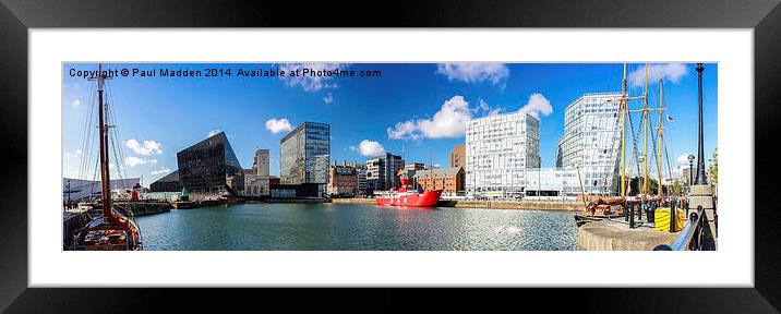 Canning Dock Panorama Framed Mounted Print by Paul Madden