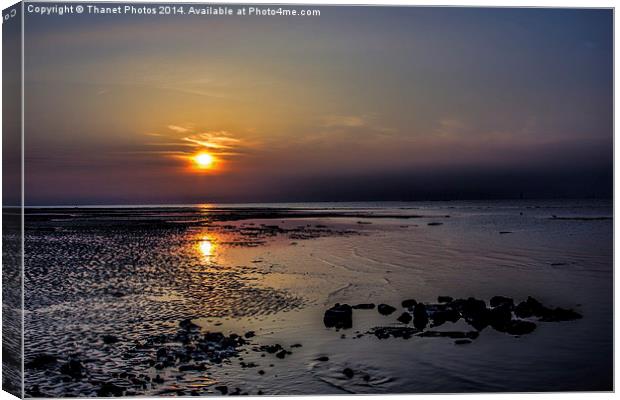 Reculver sunset Canvas Print by Thanet Photos