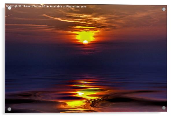 A fine sunset Acrylic by Thanet Photos