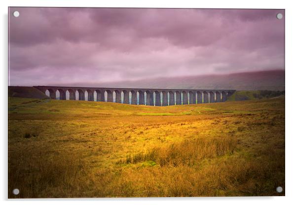 Ribblehead Viaduct Acrylic by David Hare