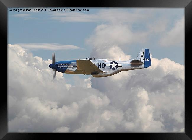 P51 Mustang - Gallery No. 3 Framed Print by Pat Speirs