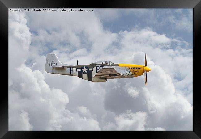 P51 Mustang - Gallery No. 5 Framed Print by Pat Speirs