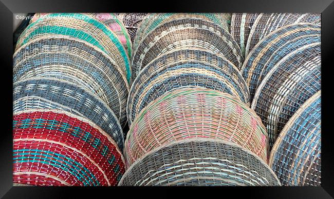 Multi-coloured food baskets Framed Print by Mark McDermott