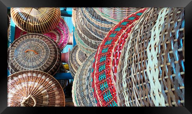 Wicker Food Covers Framed Print by Mark McDermott