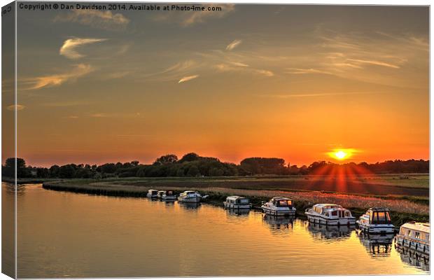 Acle Sunset Canvas Print by Dan Davidson