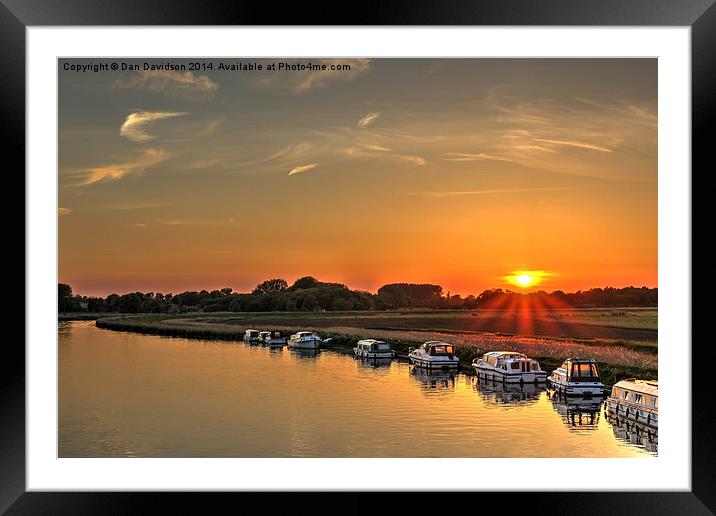 Acle Sunset Framed Mounted Print by Dan Davidson