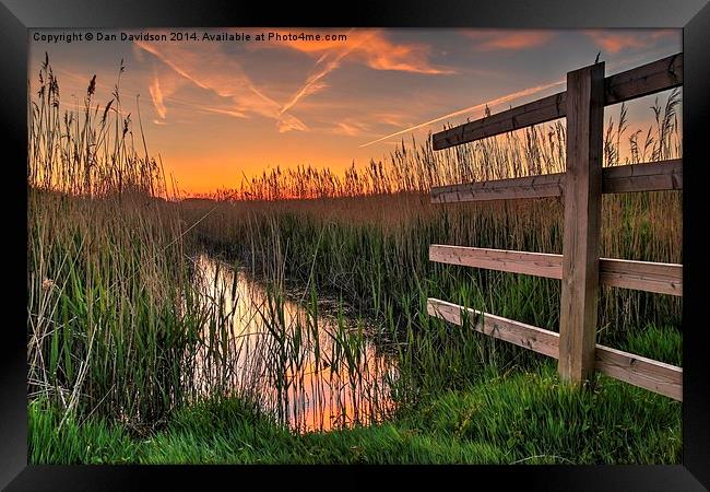 Norfolk sunset Framed Print by Dan Davidson