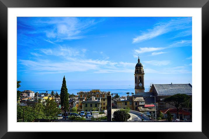 Genova, Nervi Framed Mounted Print by Cristian Budeanu