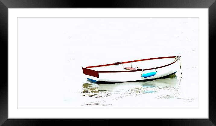 Little White Boat Framed Mounted Print by Alexia Miles