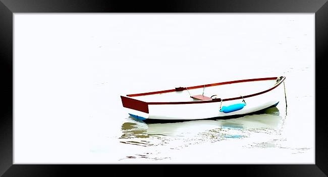 Little White Boat Framed Print by Alexia Miles