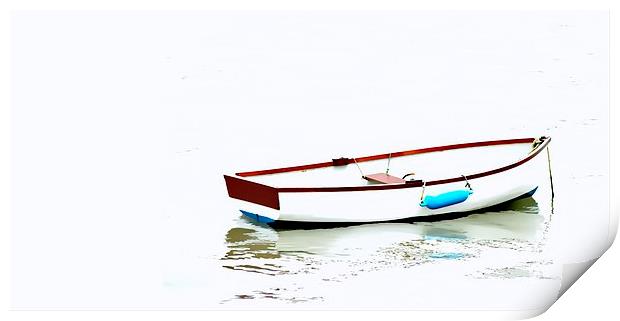 Little White Boat Print by Alexia Miles