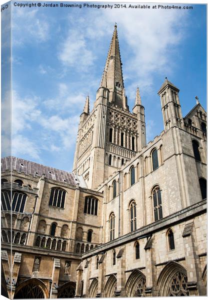 Norwich Cathedral Canvas Print by Jordan Browning Photo