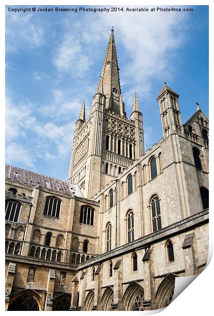 Norwich Cathedral Print by Jordan Browning Photo