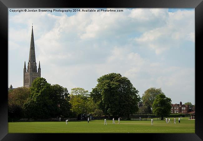 Norwich City Cricket Framed Print by Jordan Browning Photo