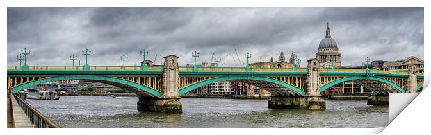 Southwark Bridge Panorama Print by LensLight Traveler