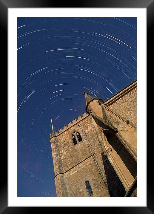 Dorchester Abbey Star Trail Framed Mounted Print by Andy Heap