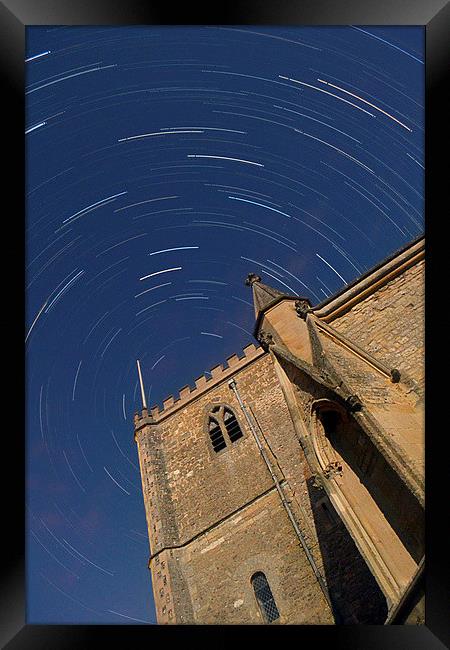 Dorchester Abbey Star Trail Framed Print by Andy Heap
