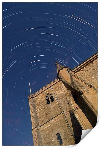 Dorchester Abbey Star Trail Print by Andy Heap