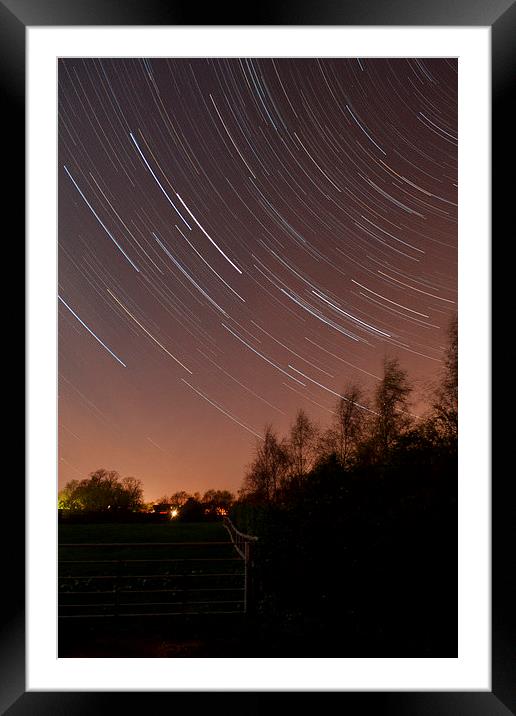 Star Trail Dorchester on Thames Framed Mounted Print by Andy Heap