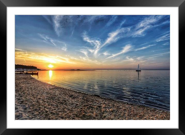 Sailing through a Norfolk sunset Framed Mounted Print by Gary Pearson