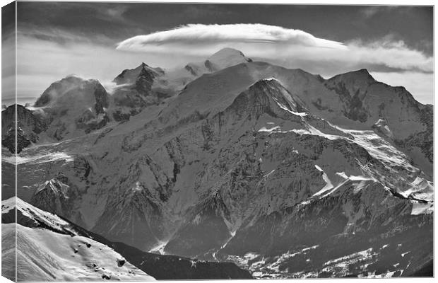 Mont Blanc: The roof of Europe Canvas Print by Andy Armitage