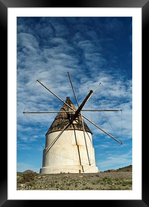 The Graceful Spanish Windmill Framed Mounted Print by Robert Murray