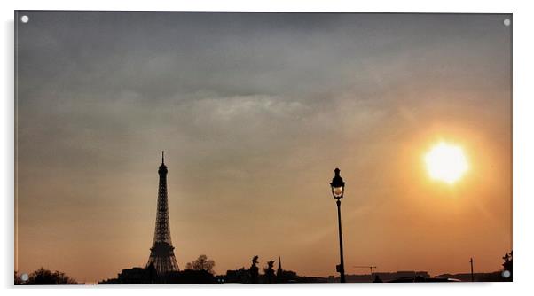 Eiffel Skies Acrylic by Fiona Miller